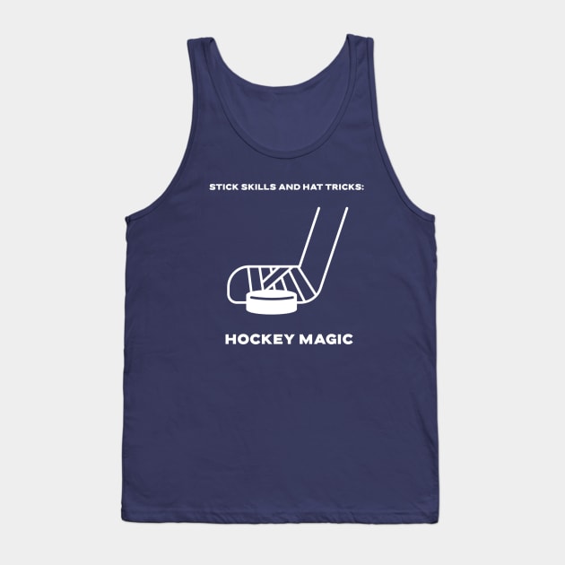 Stick Skills and Hat Tricks: Hockey Magic Hockey Tank Top by PrintVerse Studios